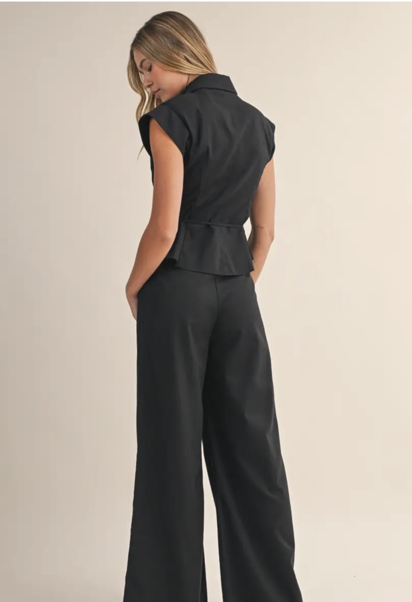 Womens Black Pants Set - Image 3